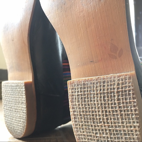 Reef 💦 Tall Black Leather/Canvas Boots Sz 6 - Picture 14 of 15